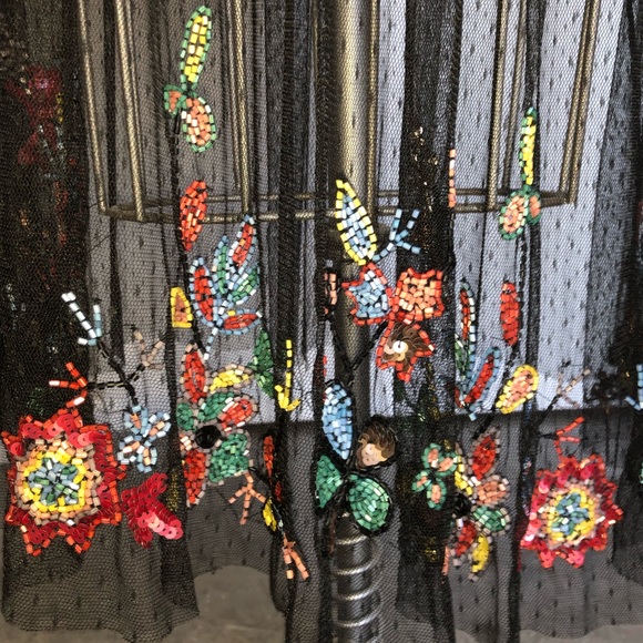 Black Lace Floral Maxi Dress - Picture 7 of 8